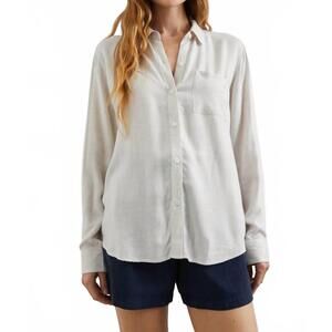 NEW RAILS hunter button down shirt in birch heather